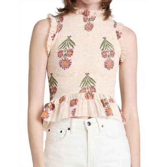Alix Of Bohemia Anjou Bijou Top in Pale Yellow Size Large NWT - Picture 1 of 5